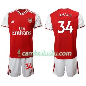 Camisolas de Futebol Arsenal Granit Xhaka 34 Criança Equipamento Principal 2019/20 Manga Curta